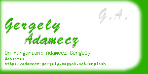 gergely adamecz business card